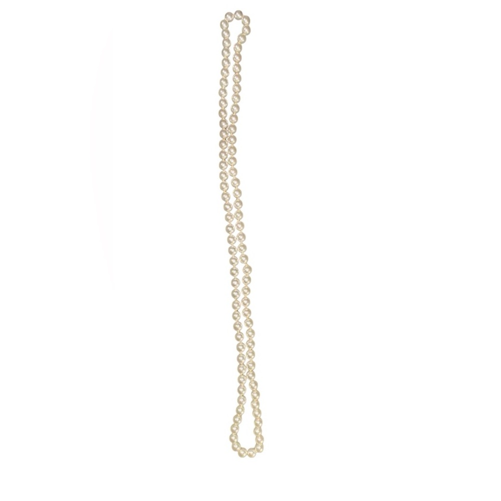 Vintage Estate Faux Pearl Bead Strand Necklace – 15” No Clasp